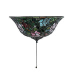 16"W Tiffany Rosebush Fan Light Shade Fixture