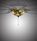 16"W Tiffany Rosebush Fan Light Shade Fixture