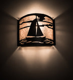 12"W Sailboat Wall Sconce