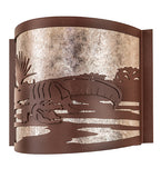 12"W Alligator Wall Sconce