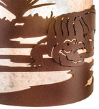 12"W Alligator Wall Sconce