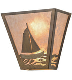 13"W Sail Boat Wall Sconc