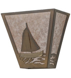 13"W Sail Boat Wall Sconc