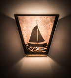 13"W Sail Boat Wall Sconc