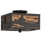 10"Sq Canoe At Lake Flushmount