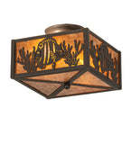 10"Sq Tropical Fish Flushmount