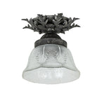 8.5"W Fancy Floral W/Summer Wheat Flushmount