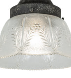 8.5"W Fancy Floral W/Summer Wheat Flushmount