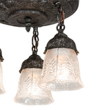 12"W Summer Wheat 3 Light Semi-Flushmount