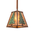 10"Sq Tall Pines Pendant