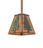 10"Sq Tall Pines Pendant
