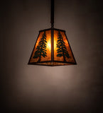 10"Sq Tall Pines Pendant
