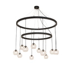 54"W Bola 12 Lt Two Tier Chandelier