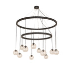 54"W Bola 12 Lt Two Tier Chandelier