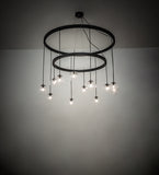54"W Bola 12 Lt Two Tier Chandelier