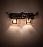 25"W Pine Branch Valley View 2 Lt Vanity Light