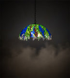 22"W Tiffany Honey Locust Floral Pendant