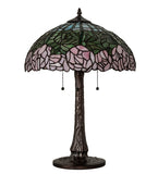 22"H Cabbage Rose Table Lamp