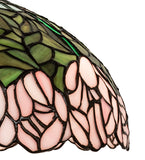 22"H Cabbage Rose Table Lamp