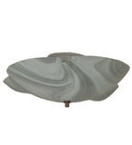 16"W Metro Blanco Swirl Organic Flushmount