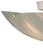 16"W Metro Blanco Swirl Organic Flushmount