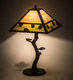 18"H Mission Vine Leaf Apple Tree Table Lamp