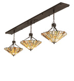 84"L Delta Jadestone 3 Lt Island Pendant