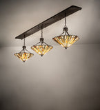 84"L Delta Jadestone 3 Lt Island Pendant