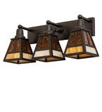 24"W "T" Mission 3 L Vanity Light