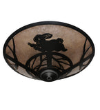 22"W Rabbit on the Loose Flushmount