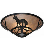 22"W Fox on the Loose Flushmount
