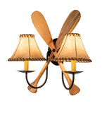 18"W Paddle 2 Lt Wall Sconce