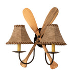 18"W Paddle 2 Lt Wall Sconce