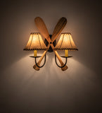 18"W Paddle 2 Lt Wall Sconce