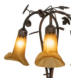 58"H Amber Pond Lily 3 Lt Floor Lamp