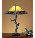 23"H Mission Maple Leaf Apple Tree Table Lamp