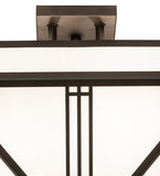 18"Sq Prairie Loft Semi-Flushmount