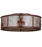 22"W Trail's End Southwest Flushmount