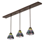 56"L Tiffany Hanginghead Dragonfly 3 Lt Island Pendant