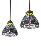 56"L Tiffany Hanginghead Dragonfly 3 Lt Island Pendant