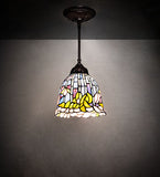 8"W Tiffany Flowering Lotus Mini Pendant