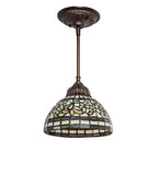 8"W Tiffany Turning Leaf Mini Pendant