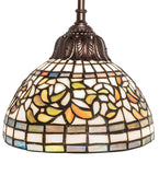 8"W Tiffany Turning Leaf Mini Pendant