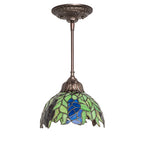 8"W Tiffany Honey Locust Mini Pendant