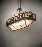 54"L Running Horses Oblong Inverted Pendant