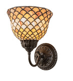 8"W Tiffany Fishscale Wall Sconce