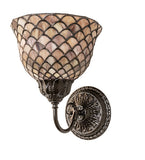 8"W Tiffany Fishscale Wall Sconce
