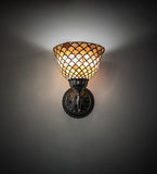 8"W Tiffany Fishscale Wall Sconce