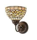 8"W Tiffany Turning Leaf Wall Sconce