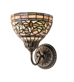 8"W Tiffany Turning Leaf Wall Sconce